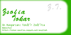 zsofia tokar business card